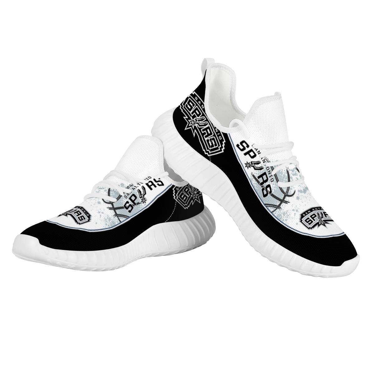 Women's San Antonio Spurs Mesh Knit Sneakers/Shoes 002